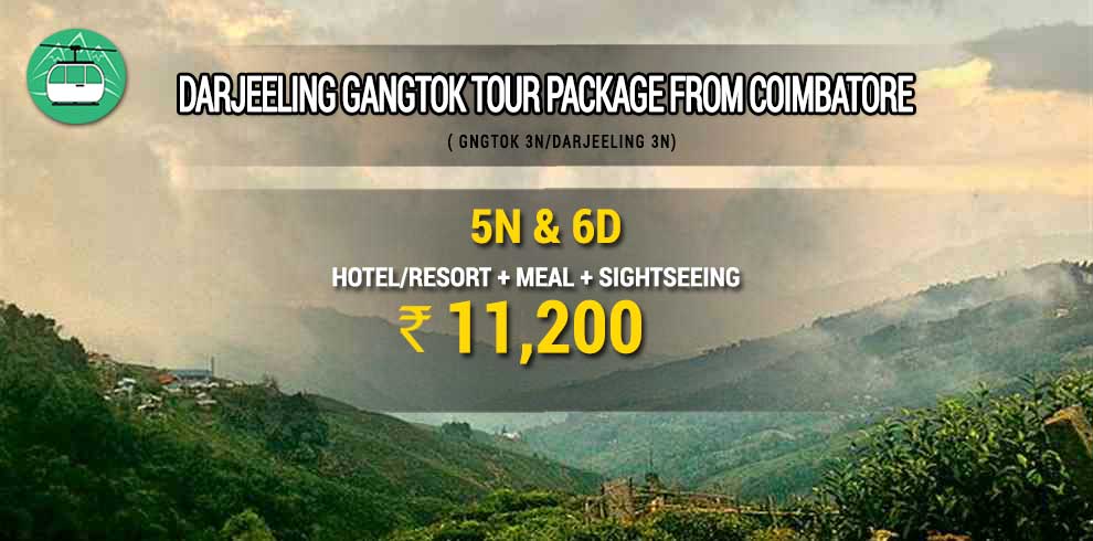 Darjeeling Gangtok tour package from Coimbatore