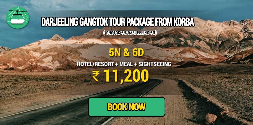 Darjeeling Gangtok package from Korba