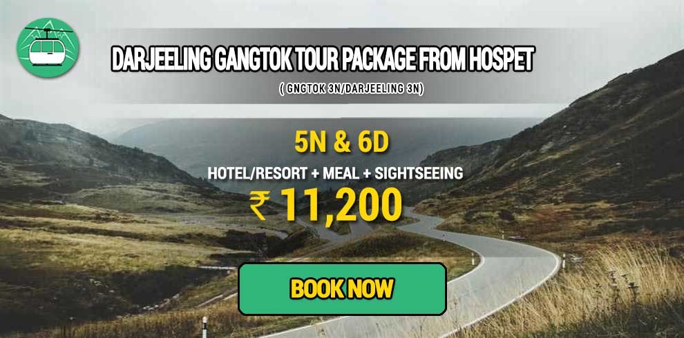 Sikkim Darjeeling Gangtok tour package from Hospet