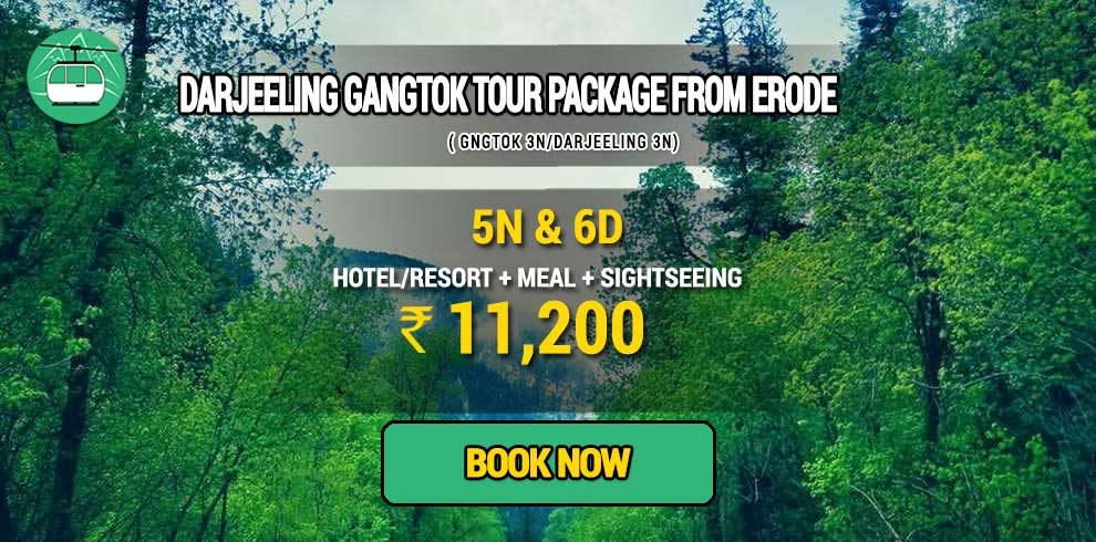Darjeeling Gangtok tour package from Erode
