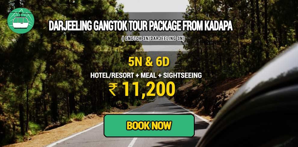 Darjeeling Gangtok package from Kadapa